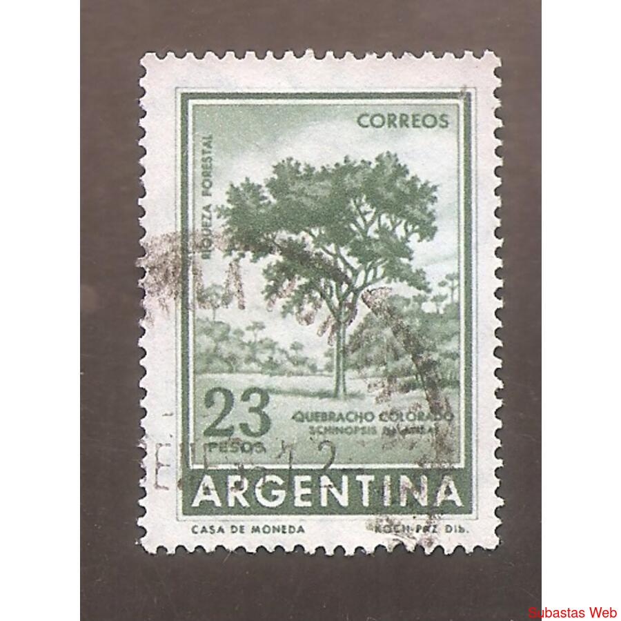 ARGENTINA 1965(707b) PROC Y RIQ: QUEBRACHO  TIZADO  USADA