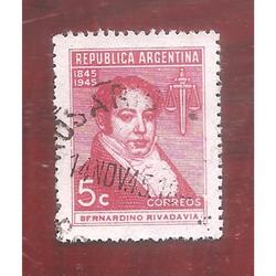 ARGENTINA 1945(460) MUERTE DE RIVADAVIA  USADA