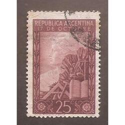 ARGENTINA 1948(499) CONMEMORATIVO DEL 17 DE OCTUBRE USADA