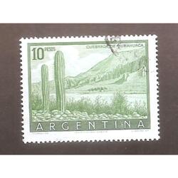ARGENTINA 1954(550) QUEBRADA HUMAHUACA, TIZADO  13,5  USADA