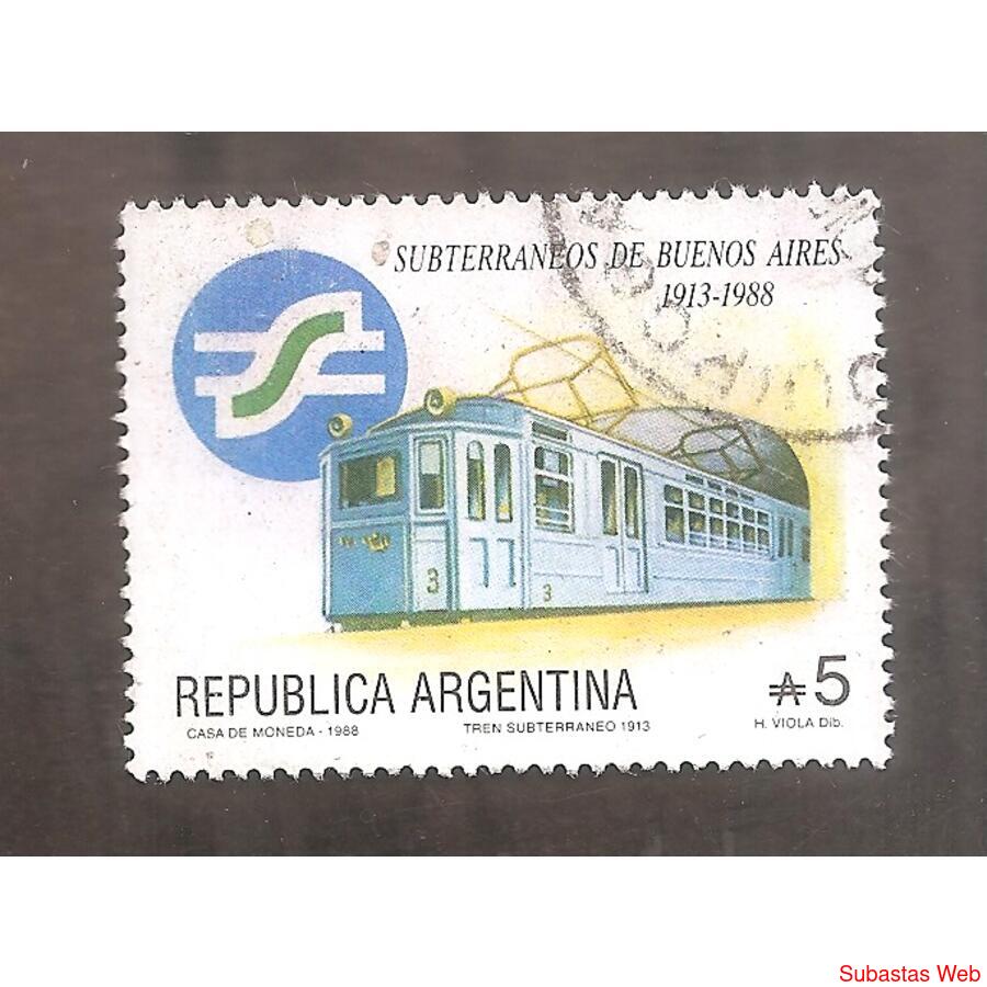 ARGENTINA 1988 (MT1719) SUBTERRANEOS DE BS. AS.  USADA