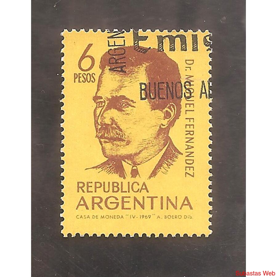 ARGENTINA 1969 (MT841) HOMBRES DE CIENCIA USADA
