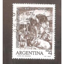 ARGENTINA 1964 (MT698) CUADRO DE CARLOS MORES,  USADA