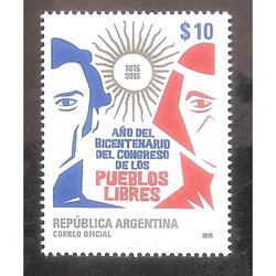 ARGENTINA  2015(4091) CONGRESO DE LOS PUEBLOS LIBRES MINT