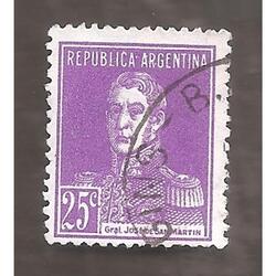 ARGENTINA 1923(306) SAN MARTIN SIN PUNTO  USADA