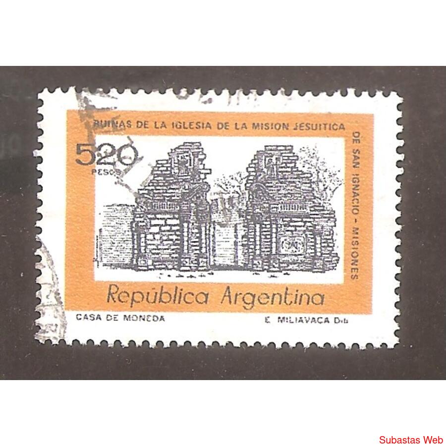 ARGENTINA 1978(1137) RUINAS SAN IGNACIO $520  MATE  USADA
