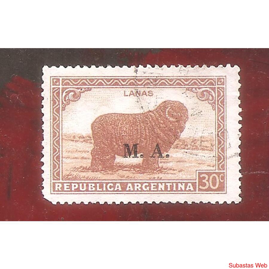 ARGENTINA 1935(377-275) PROC. Y RIQUEZAS: OBEJA  M.A. USADA