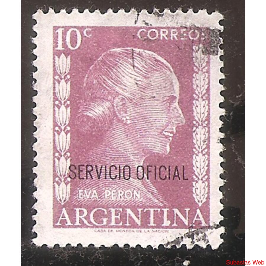 ARGENTINA 1952(519-364) EFIGIE DE EVA PERON  S.O.  USADA