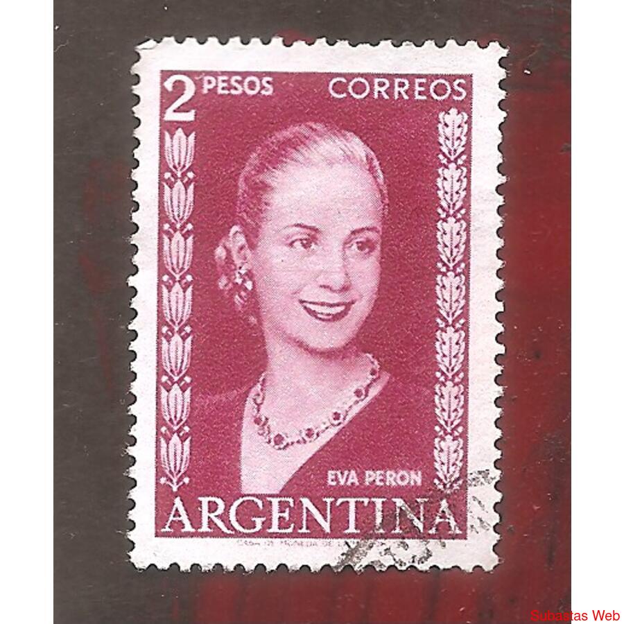 ARGENTINA 1952(531) EFIGIE DE EVA PERON CON NOMBRE USADA