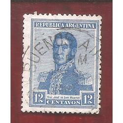 ARGENTINA 1917(219I) SAN MARTIN EN RECUADRO  HH  USADA