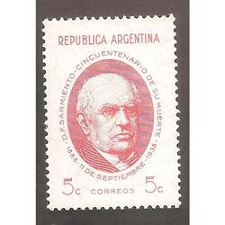 ARGENTINA 1938(388) FALLECIMIENTO DE SARMIENTO  NSG
