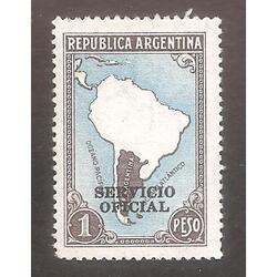 ARGENTINA 1935(386) RPOC. Y RIQ. MAPA SIN LIMITES  S.O.  MIN