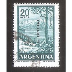 ARGENTINA 1959(606Ca-410) NAHUEL HUAPY  TIZADO  SO IV  USADA