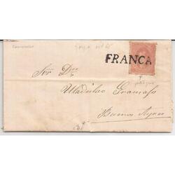 1865 - RIVADAVIA - Sobre carta completa -