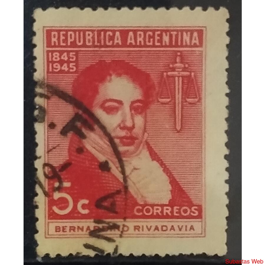 ARGENTINA AÑO 1945, GJ 924, USADA