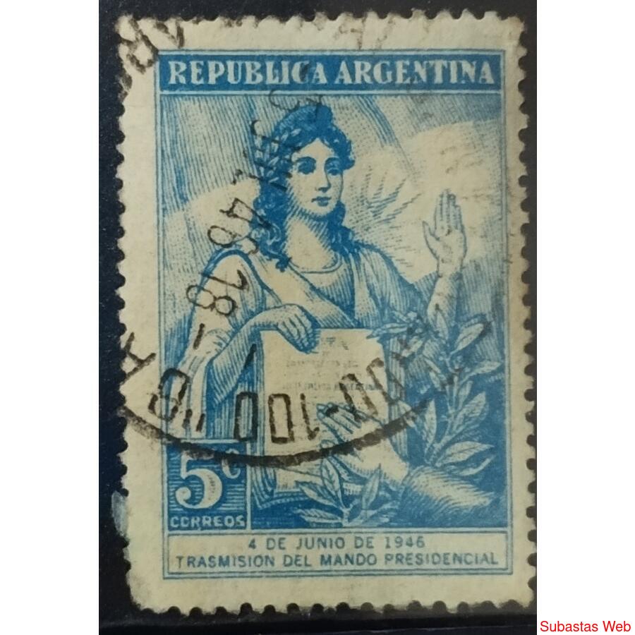 ARGENTINA AÑO 1946, GJ 928, USADA