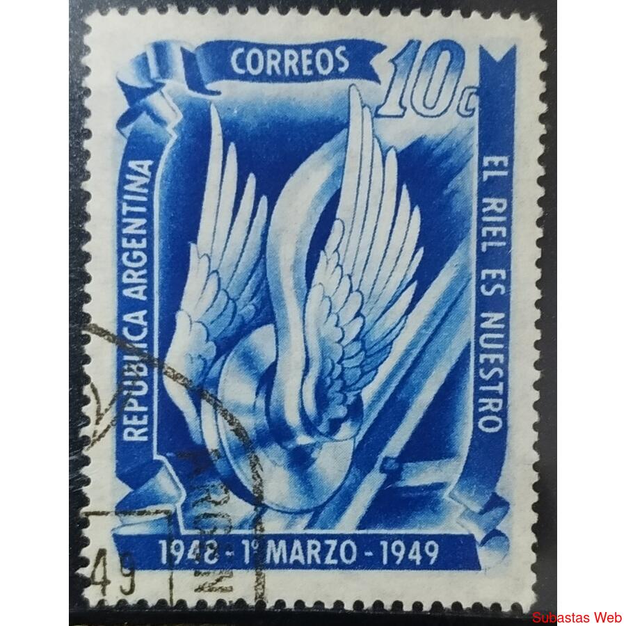 ARGENTINA AÑO 1949, GJ 972, USADA