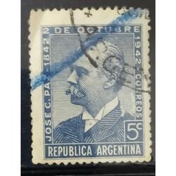 ARGENTINA AÑO 1942, GJ 869, USADA