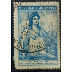 ARGENTINA AÑO 1946, GJ 928, USADA