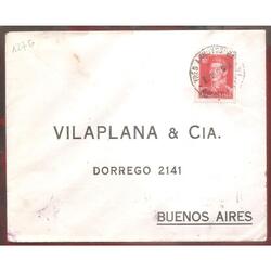 ARGENTINA  1957  SOBRE CIRCULADO NUMERO  127G