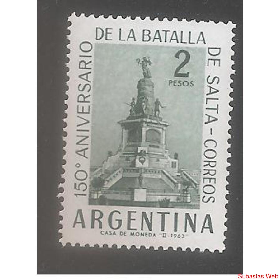 ARGENTINA  1963(MT665)  150 AÑOS DE LA BATALLA DE SALTA MINT