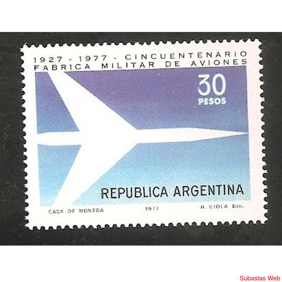 ARGENTINA 1977(MT1104) FABRICA MILITAR DE AVIONES  MINT