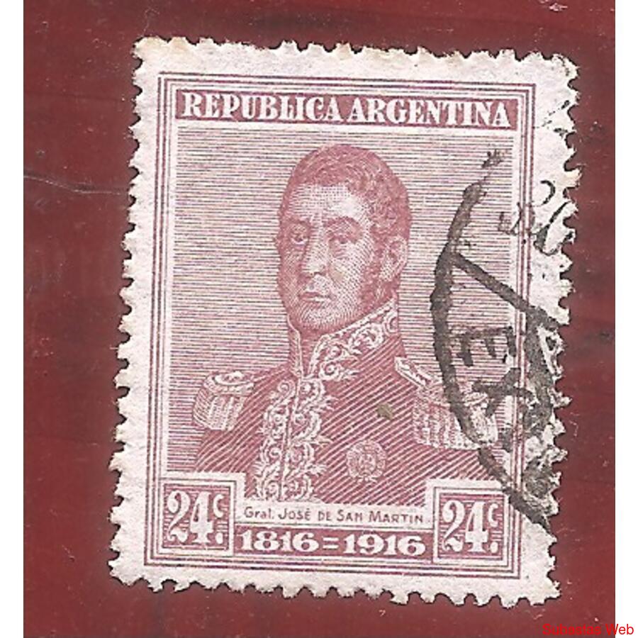 ARGENTINA 1916(205) CENTENARIO DE INDEPENDENCIA,  HH,  USADA