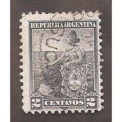 ARGENTINA 1899(112)  LIBERTAD CON ESCUDO,  11,5  USADA