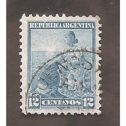 ARGENTINA 1899(118)  LIBERTAD SENTADA,  11,5x11,5  USADA