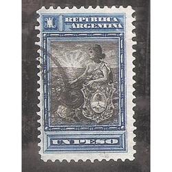 ARGENTINA 1899(127) LIBERTAD SENTADA  11,5x11,5  USADA