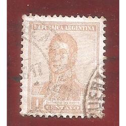 ARGENTINA 1917(213) SAN MARTIN FILI HV  13,5x12,5 USADA