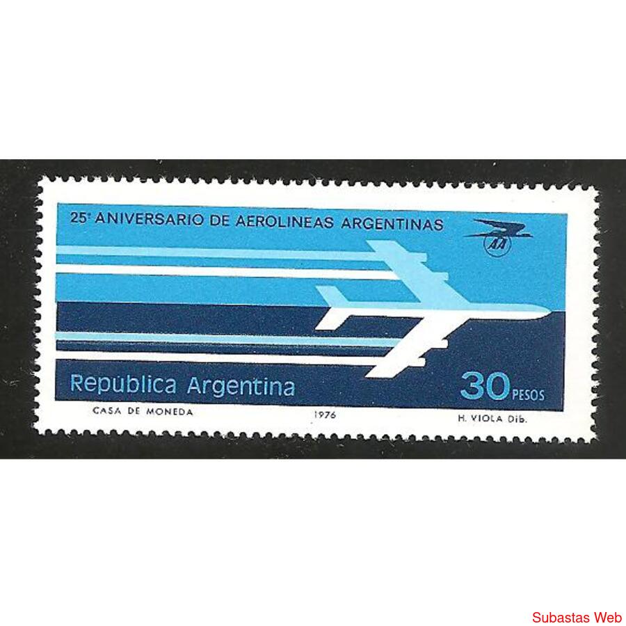 ARGENTINA 1976(1049) 25 ANIVERSARIO AEROLINEAS  MINT