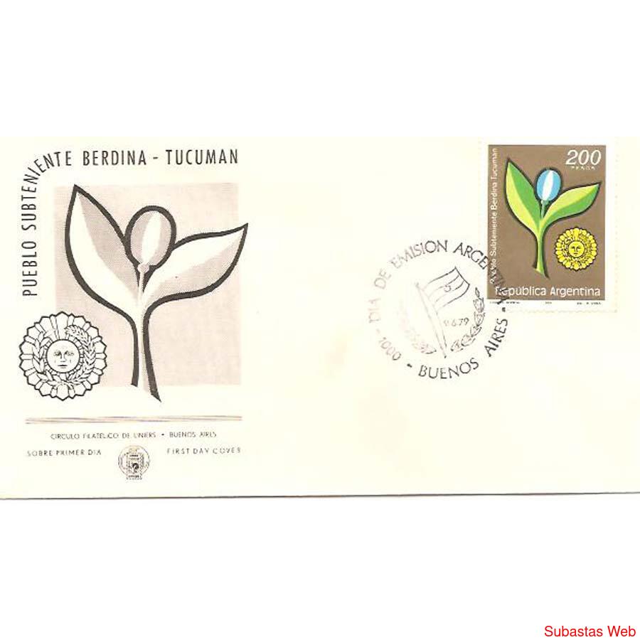 ARGENTINA 1979(1178) SOBRE PDE: PUEBLO SUBTENIENTE BERDINA