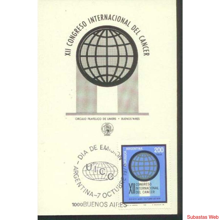 ARGENTINA 1978(1142) TARJETA PDE: CONGRESO DEL CANCER