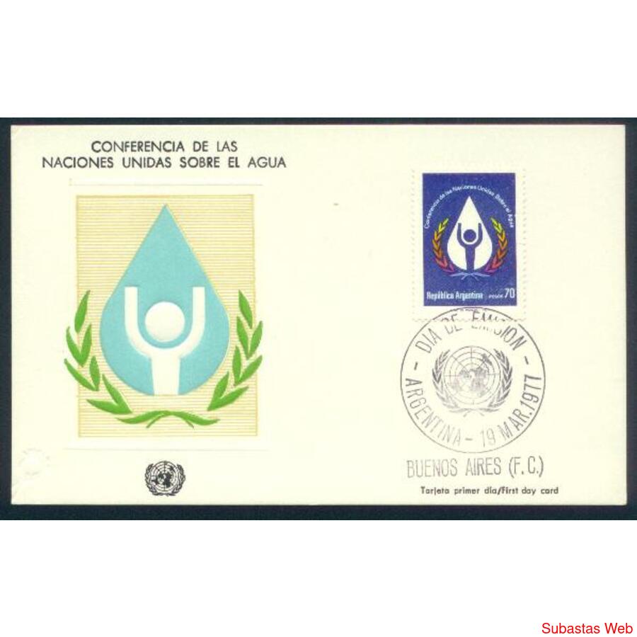 ARGENTINA 1977(1078) TARJETA PDE 1: CONFERENCIA SOBRE EL AGU