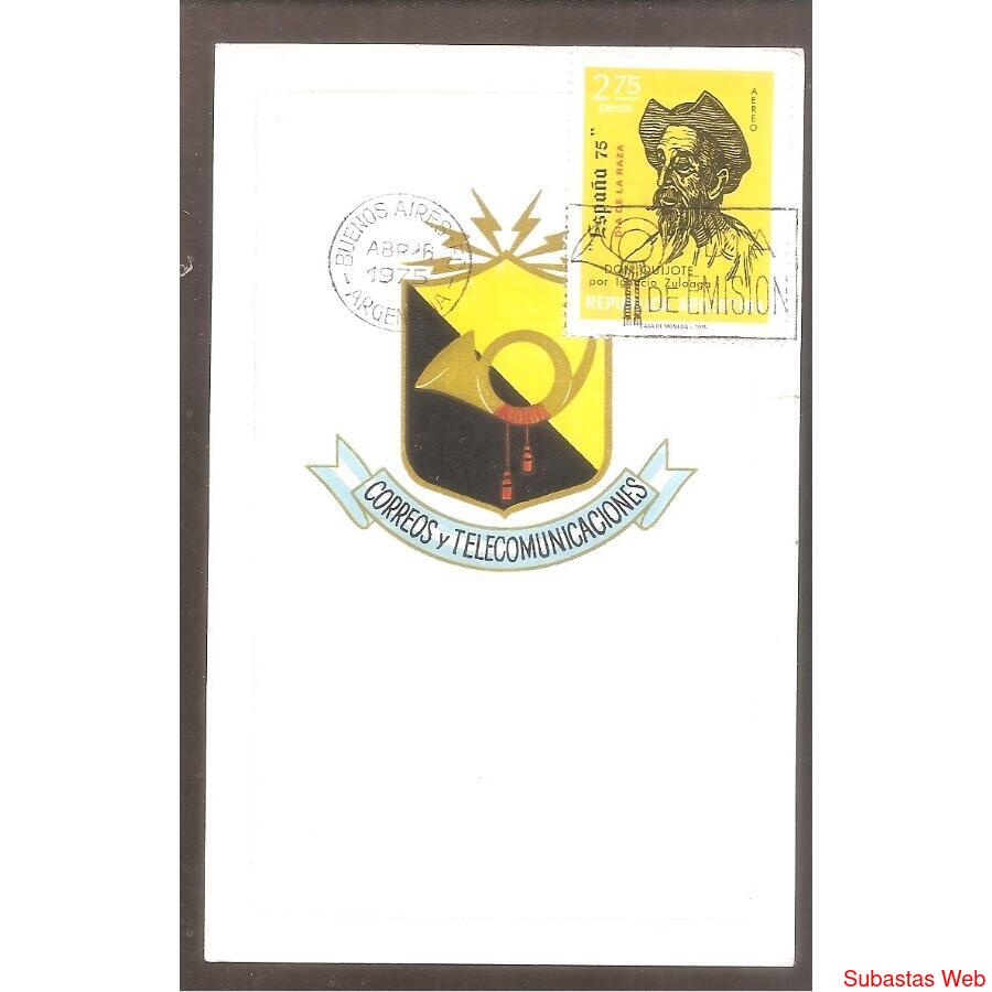 ARGENTINA 1975(A148) TARJETA PDE:  DIA DE LA RAZA