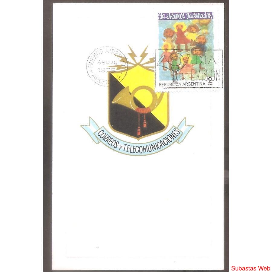 ARGENTINA 1975(1004) TARJETA PDE:  YA ESTAMOS VACUNADOS