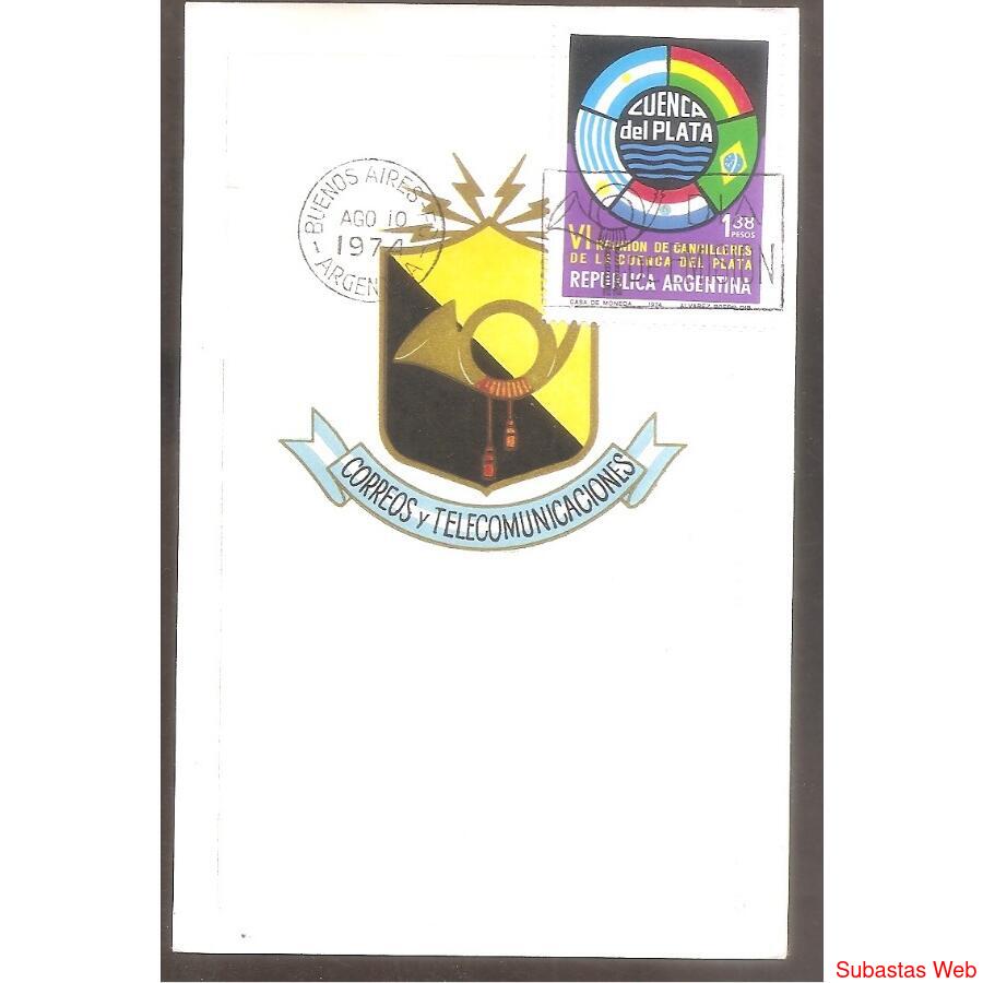 ARGENTINA 1974(981) TARJETA PDE: REUNION DE CANCILLERES