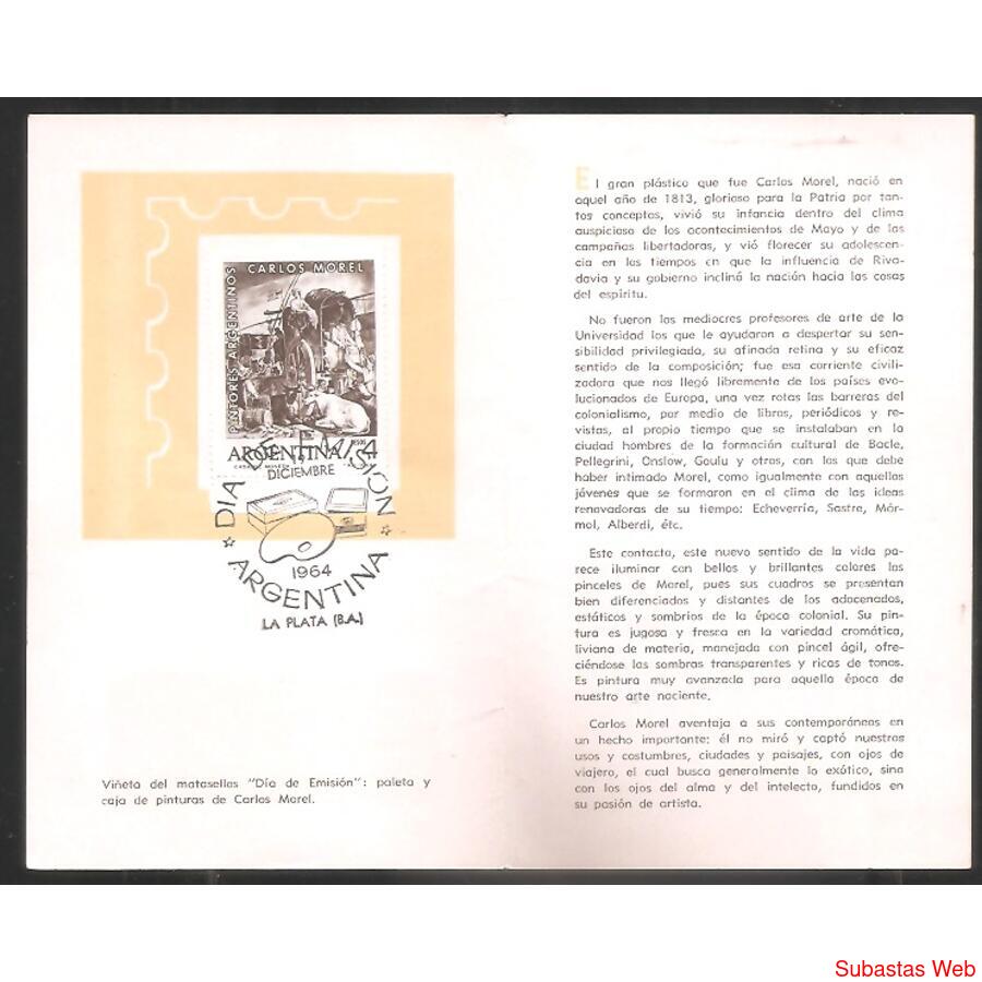 ARGENTINA 1964(698) VOLANTE PDE:  CARLOS MOREL