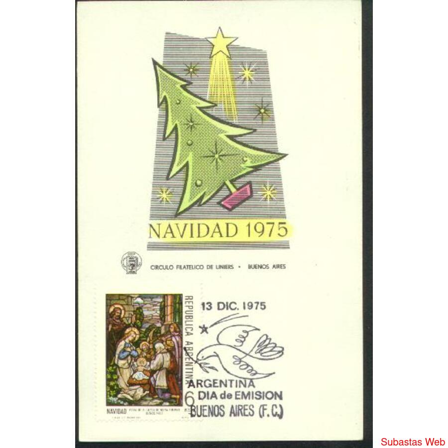 ARGENTINA  1975(1034) TARJETA PDE  NAVIDAD  CFL