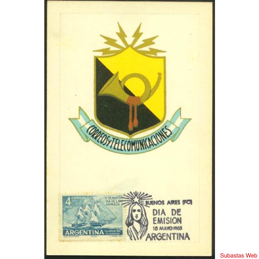 ARGENTINA  1963  TARJETA PDE   DIA DE LA ARMADA