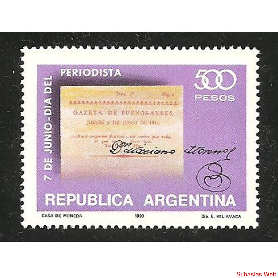 ARGENTINA  1980(1221) DIA DEL PEIODISTA  MINT