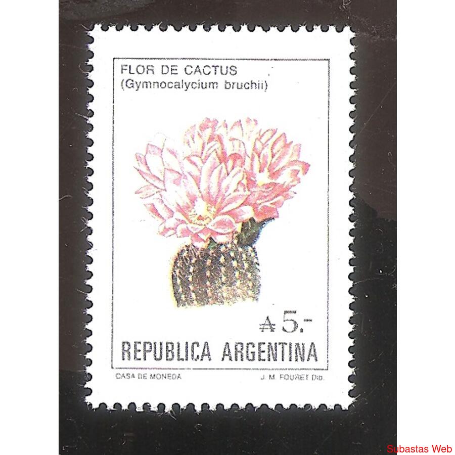 ARGENTINA 1987(1624)  FLOR DE CACTUS,  MINT