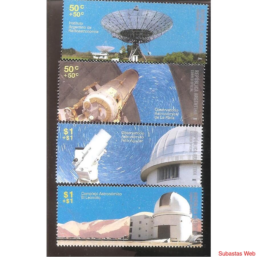 ARGENTINA 2009(3757-60)  OBSERVATORIOS ASTRONOMICOS  MINT
