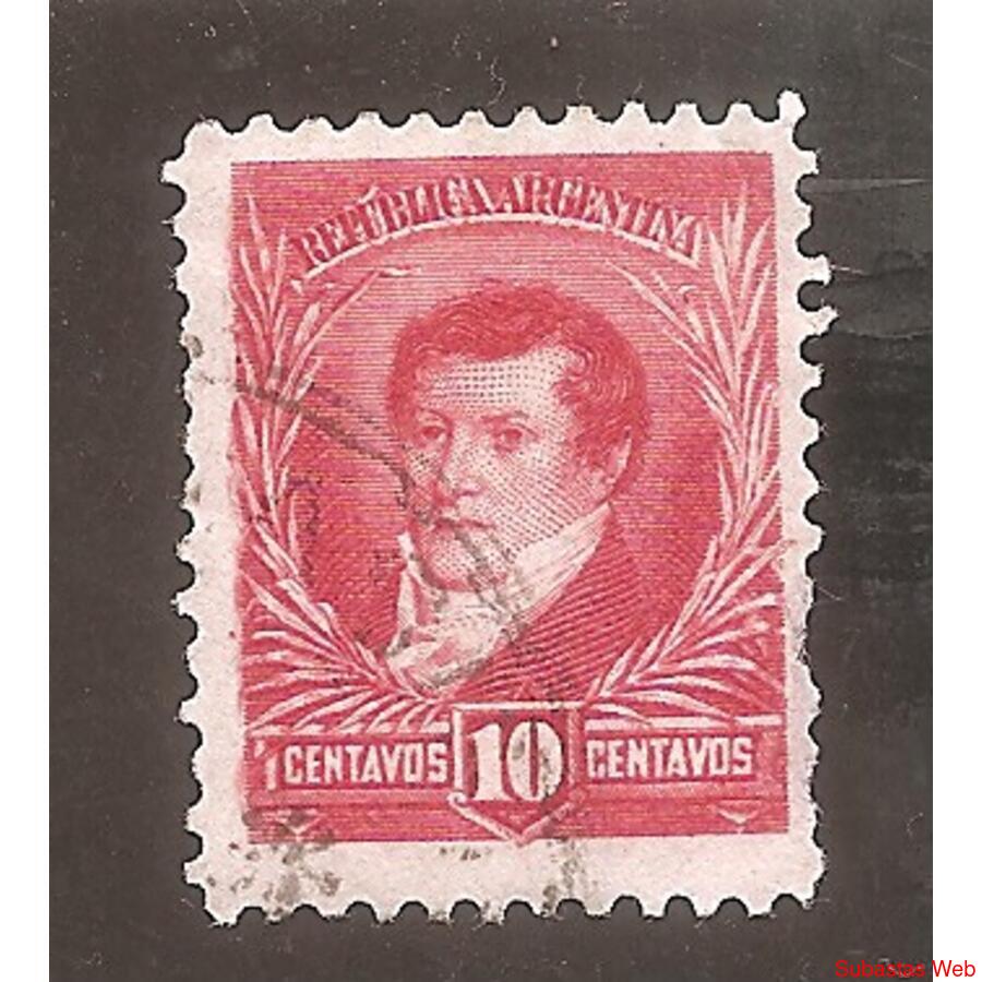 ARGENTINA 1892(99I) 3 PROCERES  SOL GRANDE  11,5x11,5  USADA
