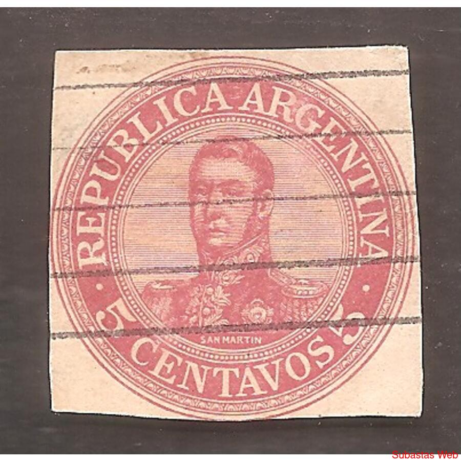 ARGENTINA 1908(CAP35) MEDALLON SAN MARTIN DE CARTA POSTAL