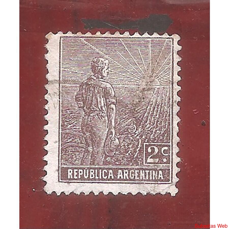 ARGENTINA  1912(179II) LABRADOR FILI HH  ITALIANO 13,5x12,5,