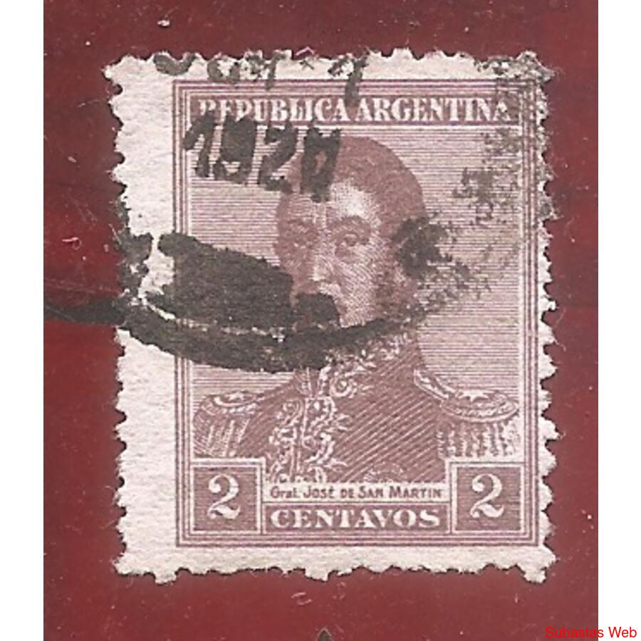 ARGENTINA 1920(243) SAN MARTIN EN RECTANGULO,  SOL MULTIPLE