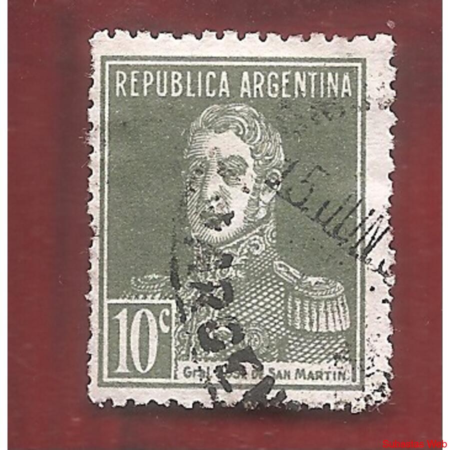 ARGENTINA 1931(302B) SAN MARTIN  SIN PUNTO  TIPOGRAFIA,  USA