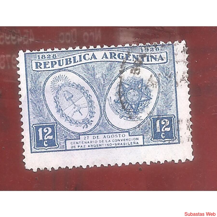 argentina 1928 (322) convencion DE PAZ argentino-brasilera  